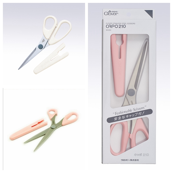 卡波剪刀不锈钢白色17cm粉色21cmCLOVER可乐牌36-662/653/654