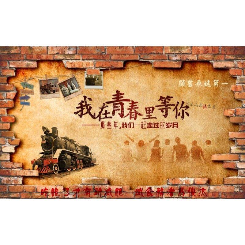 复古怀旧致青春海报贴纸烧烤火锅墙纸奶茶店学生宿舍寝室个性壁画