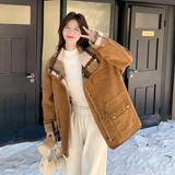 现货2025年冬季新款正反两穿中长款外套203-9551-P180-K278，女装短外套，浙宝203