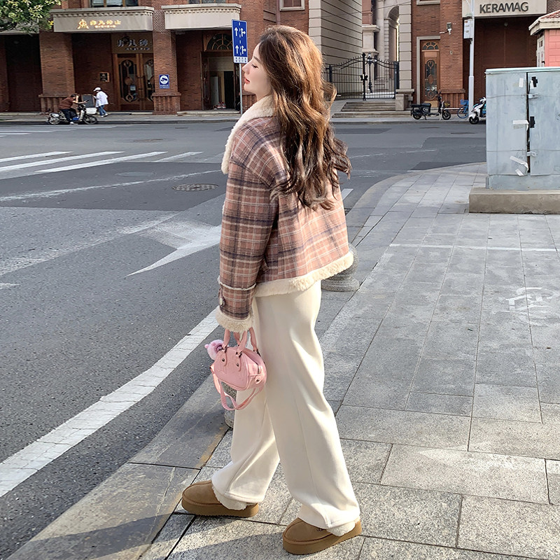 现货2025年冬季新款好看羊羔毛加厚外套203-8807-P185-K278,女装短外套,浙宝203