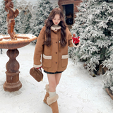 2025年冬季新款连帽羊羔毛外套203-9563-P190-K288，女装短外套，浙宝203