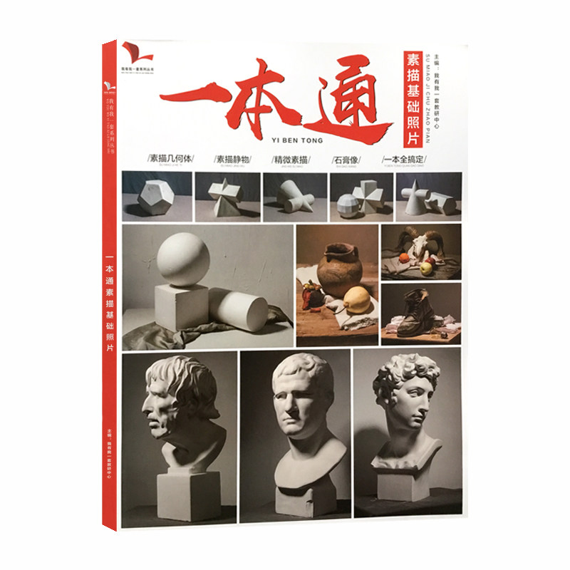 一本通素描基础照片 2021我有我一套单体组合石膏几何体静物石膏像照片写生素材美术高考联考教材教程照片书籍
