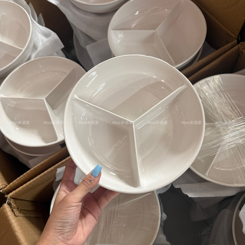 米诺家三分格陶瓷蒸盘