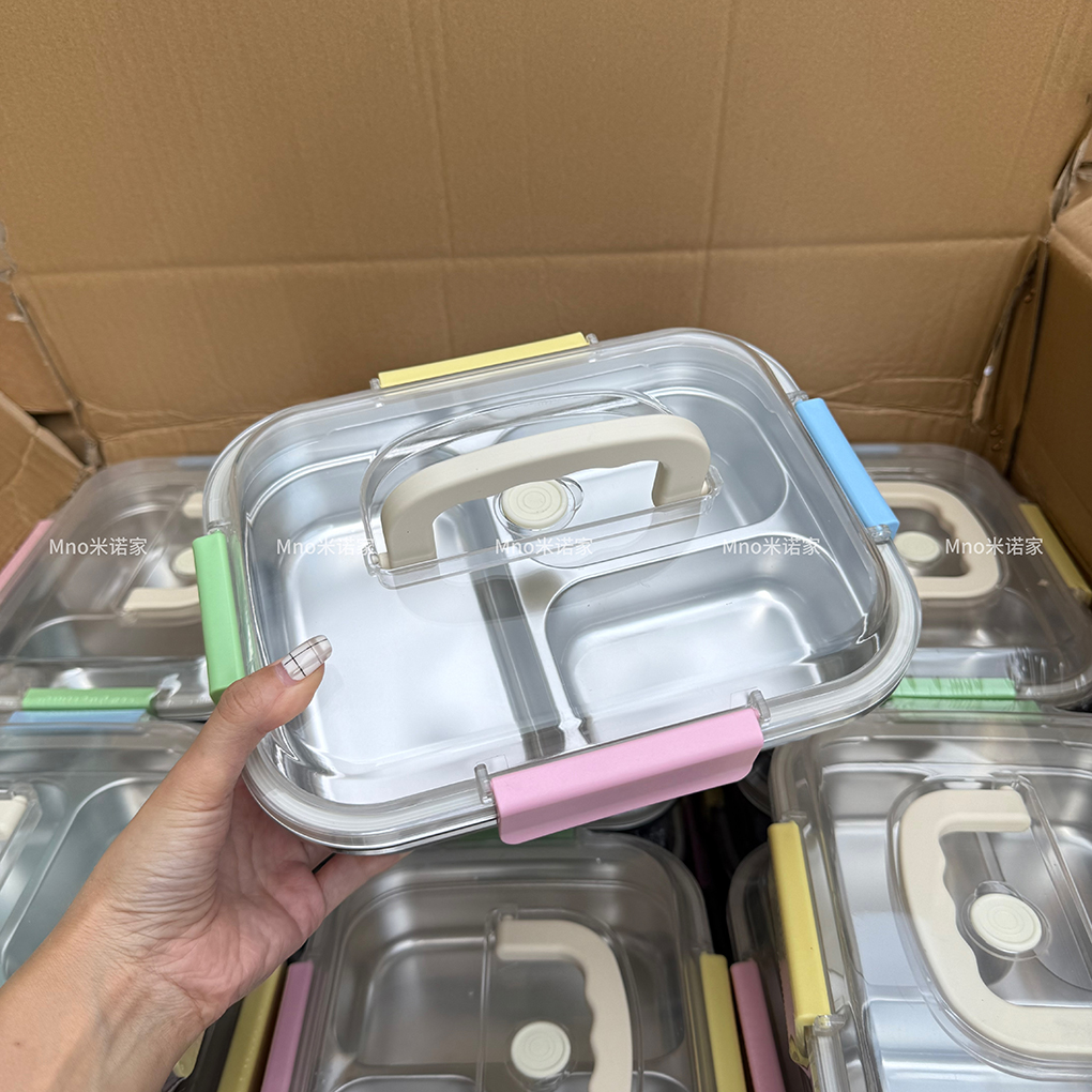 米诺家304不锈钢多巴胺提手饭盒