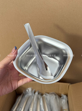 米诺家316不锈钢布丁酸奶勺甜品蛋糕早餐勺子ins短柄小众可爱