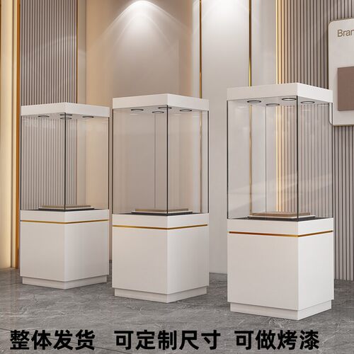 木质博物馆古董展示柜手办文物陈列柜珠宝玻璃柜产品模型展览展柜