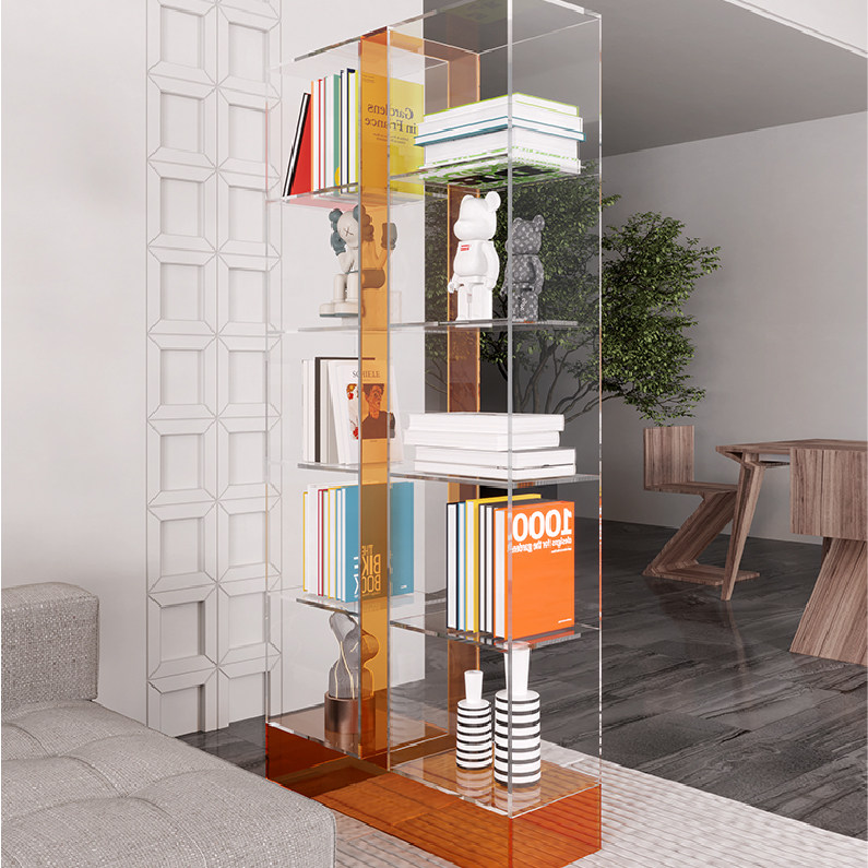 新品亚克力书架创意客厅收纳展示架手办架浴室架多层置物架落地