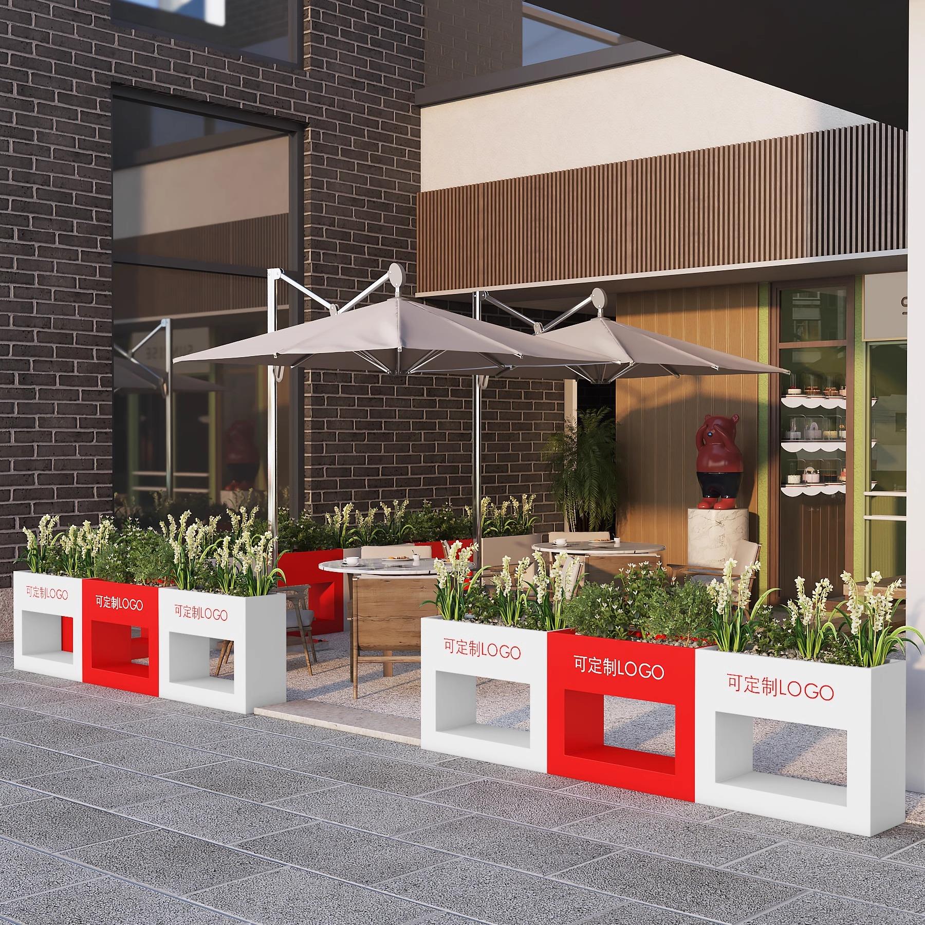 户外铁艺花箱组合定制广