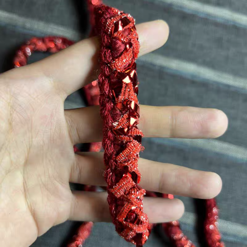 新款大红手工花边织带DIY小香风外套装饰衣边服装辅料,居家布艺,花边,淘宝优惠券,粉丝福利购,淘宝优惠卷