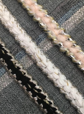 小香花边织带金银线手工编织DIY外套装饰衣边袖口服装辅料