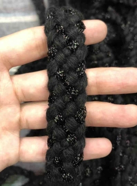 小香花边织带DIY手工编织带黑色香风外套衣边装饰辅料