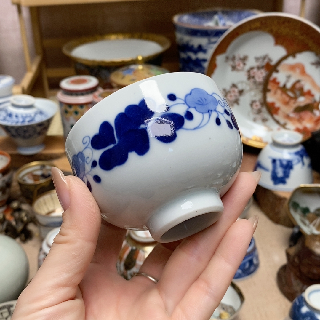 渡边眉山 手绘青花主人杯 福利