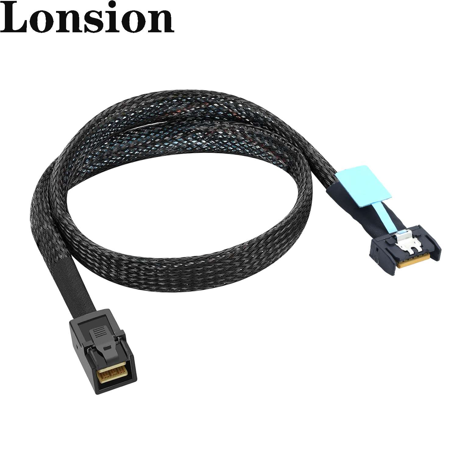 Gen5 MCIO Slimline SFF-8654 4i转HD SFF-8643 服务器数据连接线