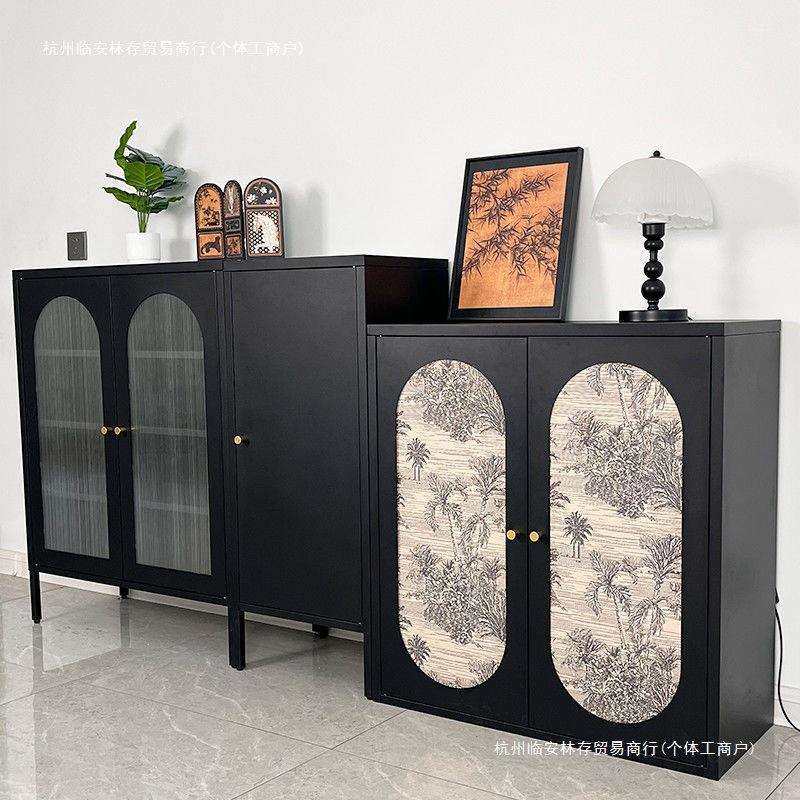 中古风铁皮柜铁艺餐边柜客厅茶水酒柜复古玄关置物柜家具黑色柜子,模玩/动漫/周边/娃圈三坑/桌游,模型制作工具/辅料耗材,淘宝优惠券,粉丝福利购,淘宝优惠卷