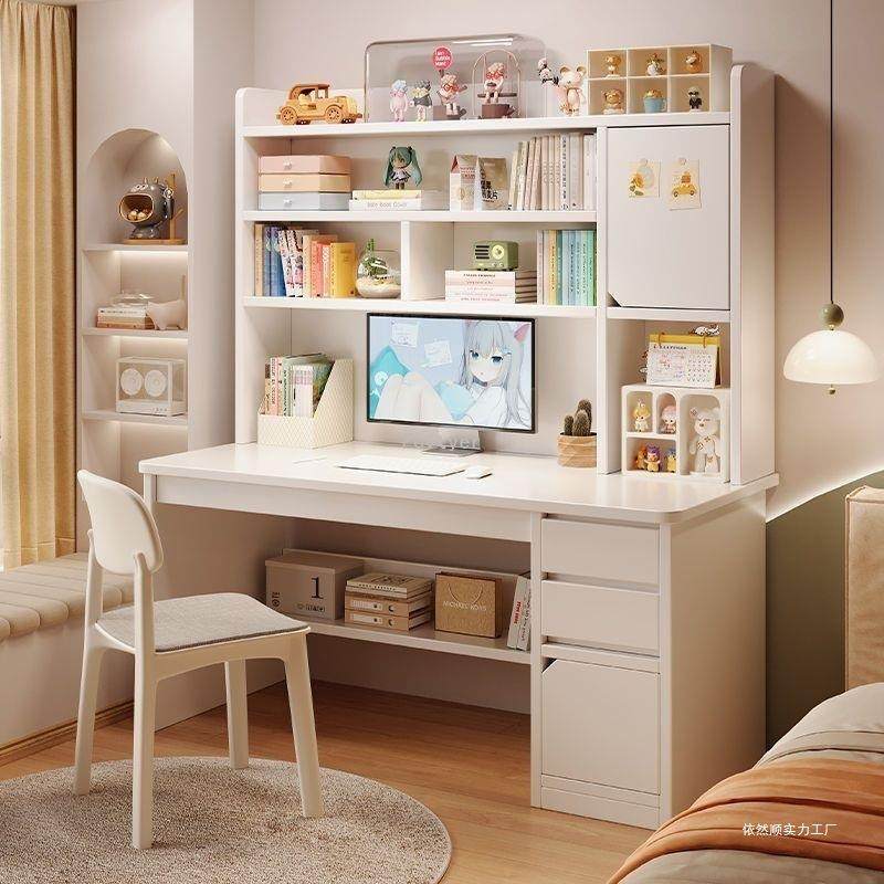 书桌书架一体桌子带书柜台式电脑桌家用卧室学生学习写字桌椅组合,模玩/动漫/周边/娃圈三坑/桌游,模型制作工具/辅料耗材,淘宝优惠券,粉丝福利购,淘宝优惠卷