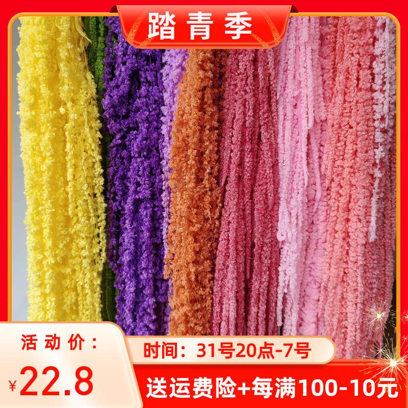 永生吊米花艺垂吊干花真花柔丽丝长穗软装婚礼布景婚庆现场布置