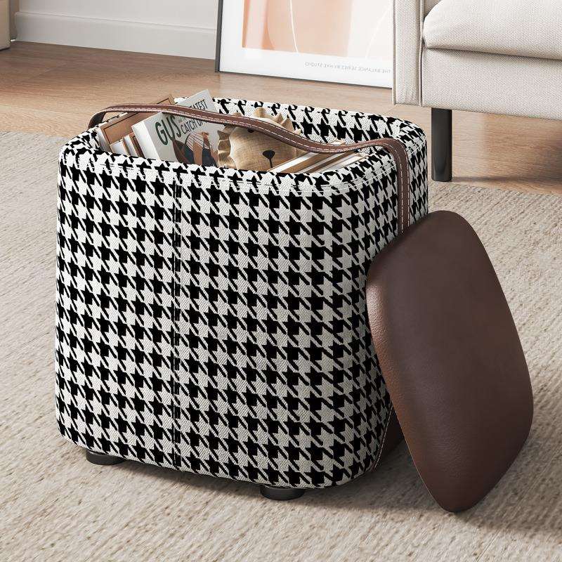 矮凳现代简约家用科技布沙发凳家用卧室客厅网红软凳子小孩坐墩