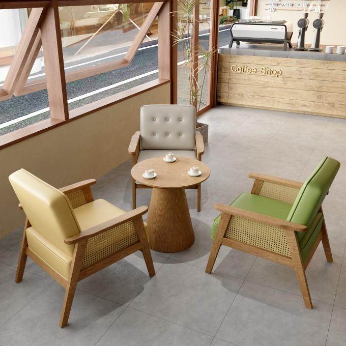 编藤实木洽谈休闲区桌椅北欧奶茶店咖啡厅桌椅甜品店餐饮店沙发椅,模玩/动漫/周边/娃圈三坑/桌游,模型制作工具/辅料耗材,淘宝优惠券,粉丝福利购,淘宝优惠卷