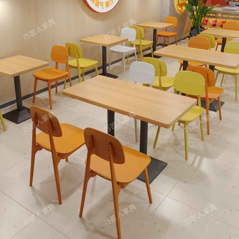 学校食堂桌椅组合岩板餐桌商用