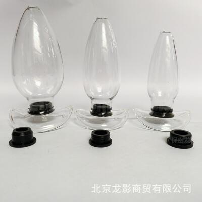 A self-pleasuring toy made of glass for use inside the anus.