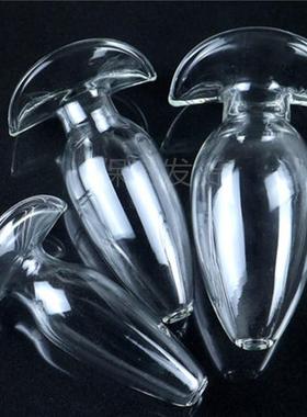 A self-pleasuring toy made of glass for use inside the anus.