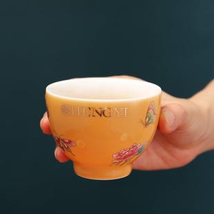 玻璃盖碗单人户外迷你便携式 成艺旅行茶具套装 陶瓷快客杯一壶一杯