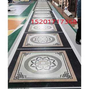 电梯轿厢地垫PVC电梯地板地胶定制logo图案仿大理石耐磨防水地垫