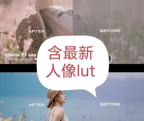 松下富士佳能lut人像电影感索尼灰片胶片预设log709剪映pr调色