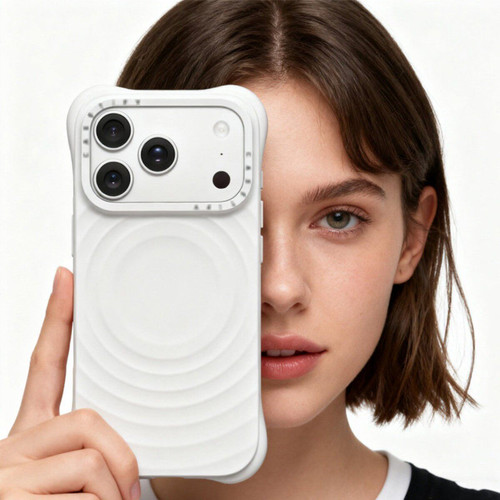 白色cas波漾磁吸手机壳2026新款家eti适用于iPhone苹果17promax女