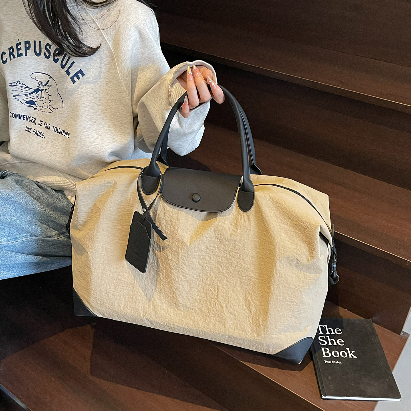 大容量托特包女2025新款时尚百搭单肩包通勤手提包休闲旅行斜挎包