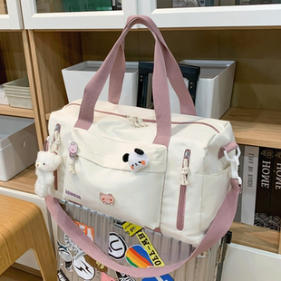 旅行包大容量女可套拉杆箱登机包行李袋干湿分离斜挎包运动健身包