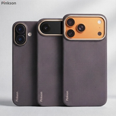 Pinkson适用苹果17promax手机壳Vectran宇航服纤维16promax芳纶凯夫拉air保护套15pro超薄全包14promax防指纹