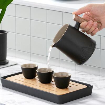 便携QW-00123式旅行茶小套随装身户外露营喝茶装备泡壶茶杯单人快