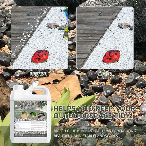 胶胶跨境亚马逊地膜庭院景观树皮岩石砾石覆盖胶叶碎石固定XOJ树