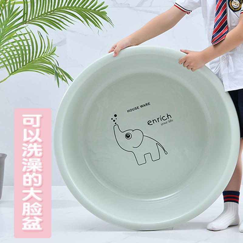 集美佳圆形洗澡盆儿童大大号家用塑生儿宝宝坐躺托料婴儿加浴盆洗图片