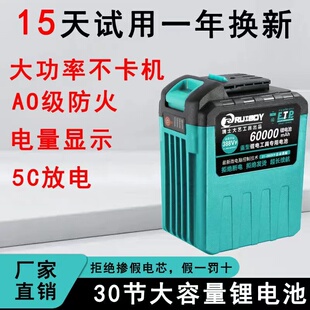 电扳手锂电池30节大容量21v角磨机冲击钻德力西通用 适配于大艺款
