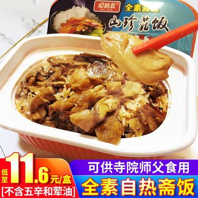 自热即食盒饭全素食佛家纯素食品自热米饭速食方便米饭素菜版斋饭