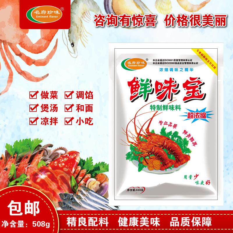 名府珍味鲜味宝508g美味超浓缩复合调味料烧烤料提鲜增香汤料鲜香