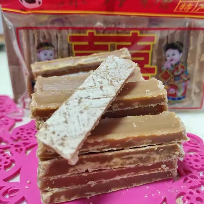 湖南郴州小片糖老黄糖女生月子糖红糖姨妈经期传统工艺特产麦芽糖