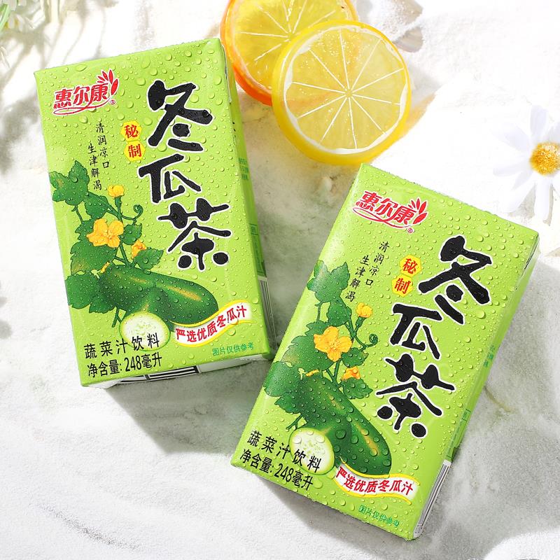 24盒冬瓜茶整箱惠尔康植物凉茶饮料菊花茶清凉茶芦柑夏日消暑饮品