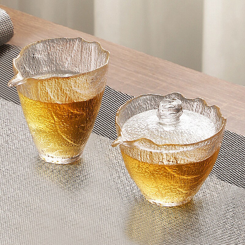 日式耐热玻璃功夫茶具泡茶套装家用茶杯子喝茶三才盖碗办公室茶壶