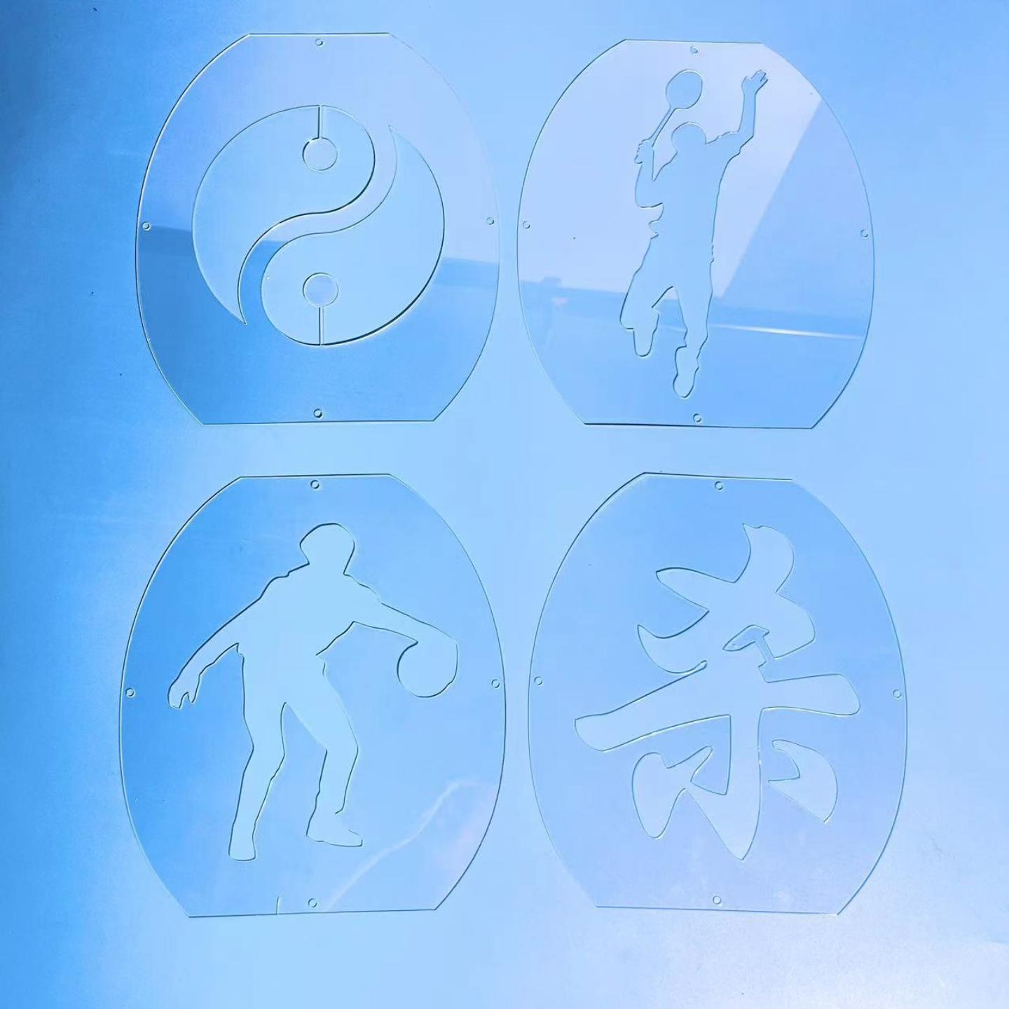 塑料羽毛球拍网球标记板LOGO模板个性创意周边爱好者重复使用涂鸦