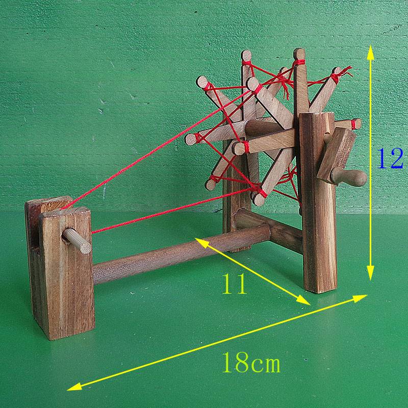 木质农耕工具小推车船板车排车磨播种机耕地犁马车谷风车文化模型
