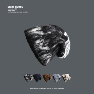 秋冬复古针织堆堆帽男学生日系宽松百搭显脸小保暖防寒护耳帽子女