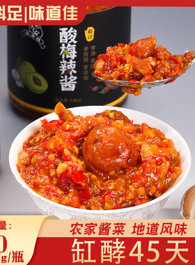 吴老桂腌制酸梅辣椒酱酸辣开胃解腻饺子海鲜蘸酱拌面酱拌饭酱340g