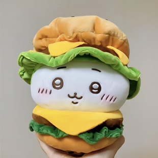 日本正版大汉堡包吉伊公仔乌萨奇小八玩偶娃娃毛绒衣服chiikawa女