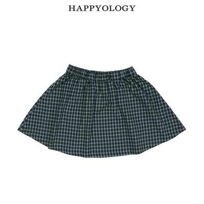 Happyology英国儿童短裙秋季新款女童英伦格子半裙宝宝纯色半身裙