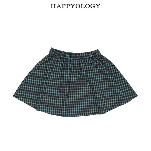 Happyology英国儿童短裙秋季新款女童英伦格子半裙宝宝纯色半身裙