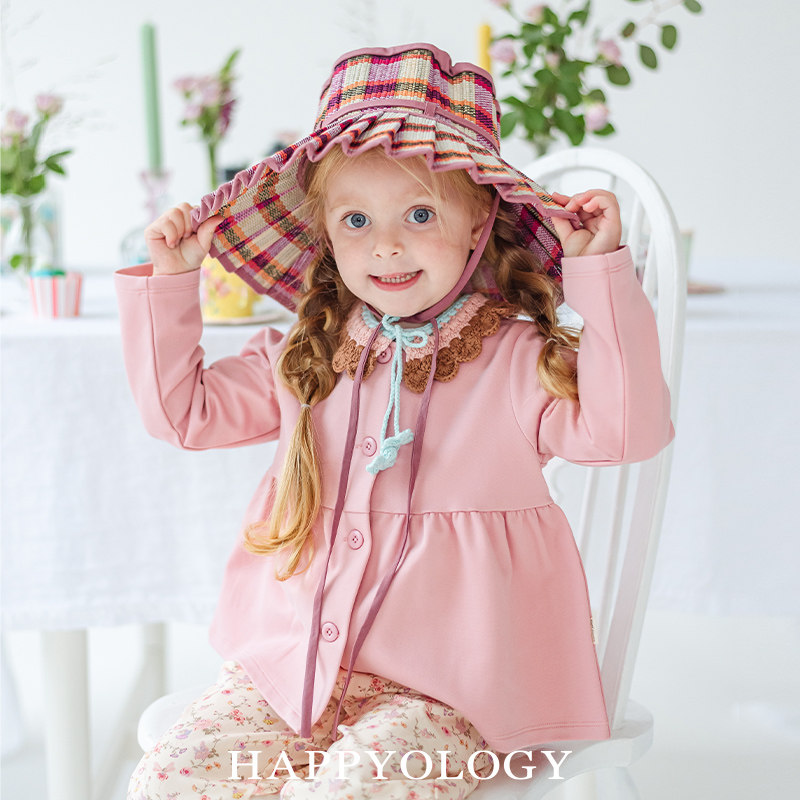 Happyology英国儿童上衣英伦春季女款新品小外套女童可爱圆领外套