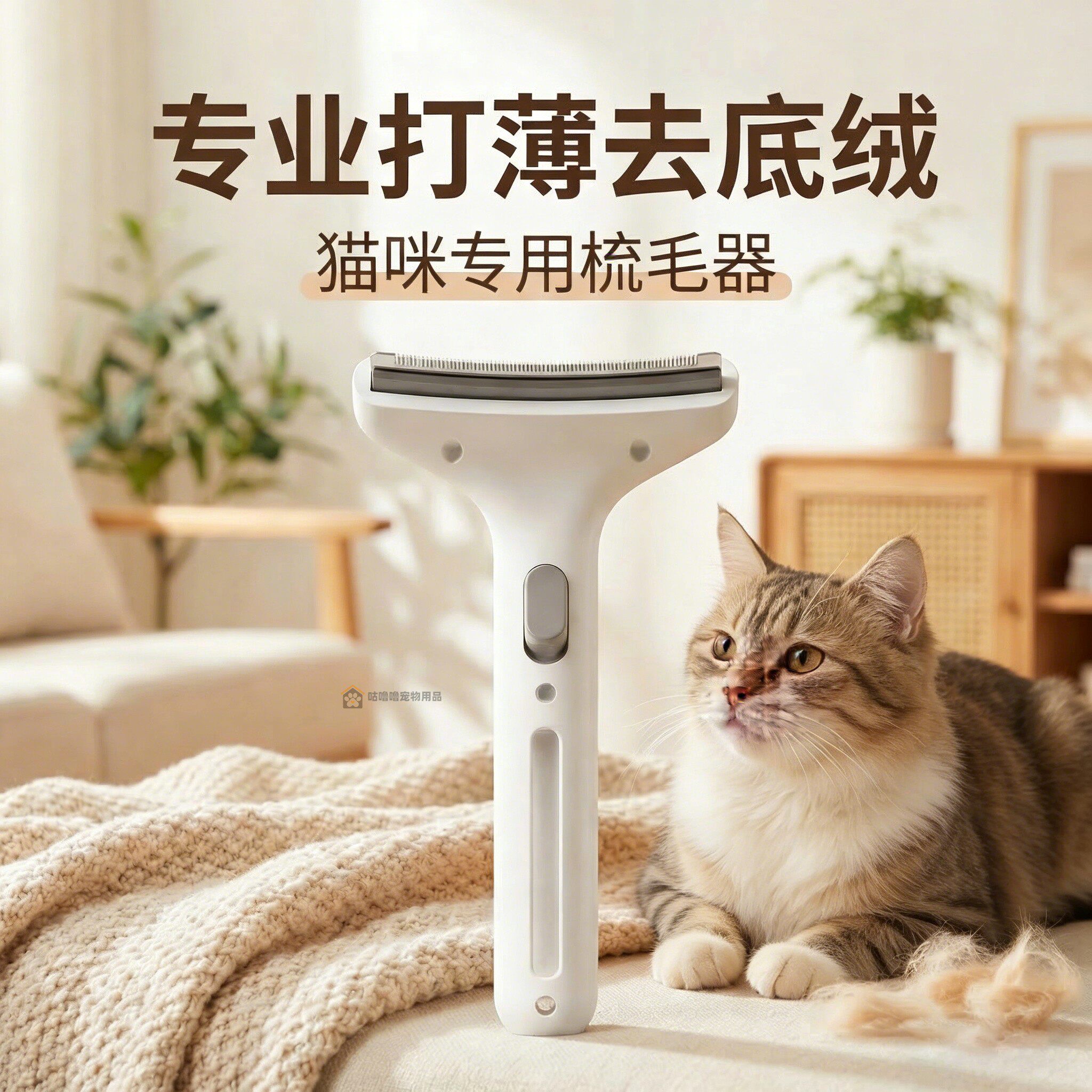 狸花猫咪梳毛专用梳子刷子清理打薄器开结梳撸猫梳掉毛